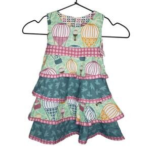 Jelly the Pug Girls 24months Hot Air Balloon Tiered Ruffle Dress(1820)